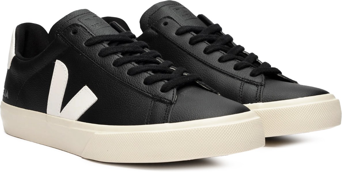 VEJA: Black Campo Chromefree Leather - 3