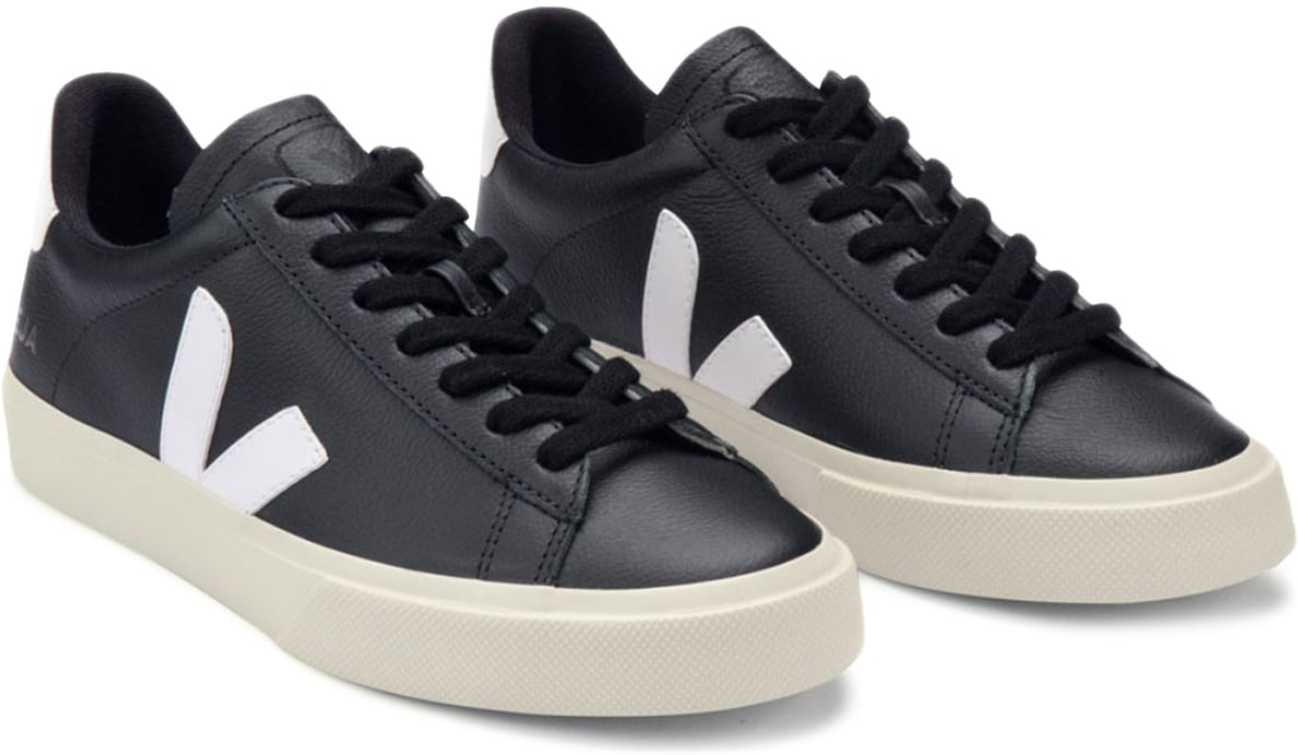 VEJA: Black Campo Chromefree Leather - 3