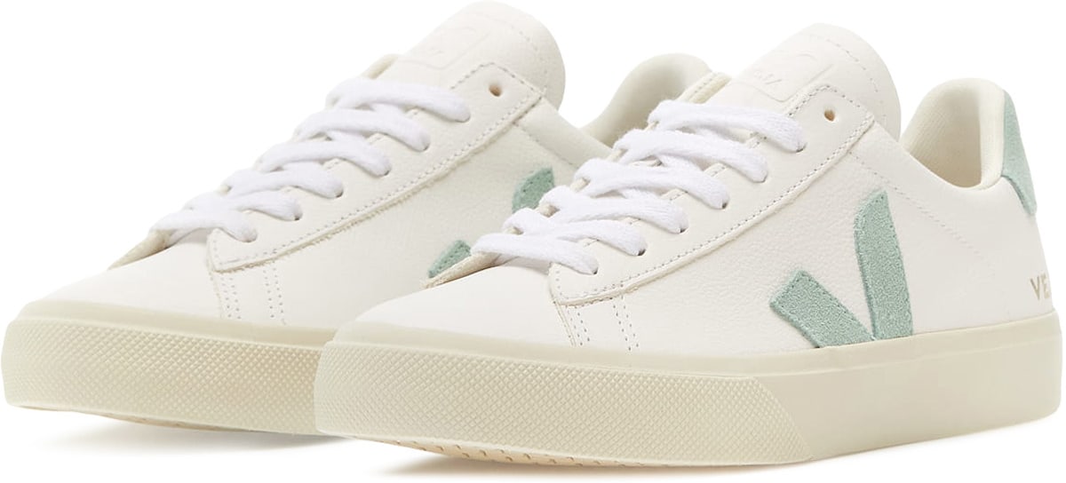 VEJA: Blanc Campo Chromefree Leather Blanc - 3