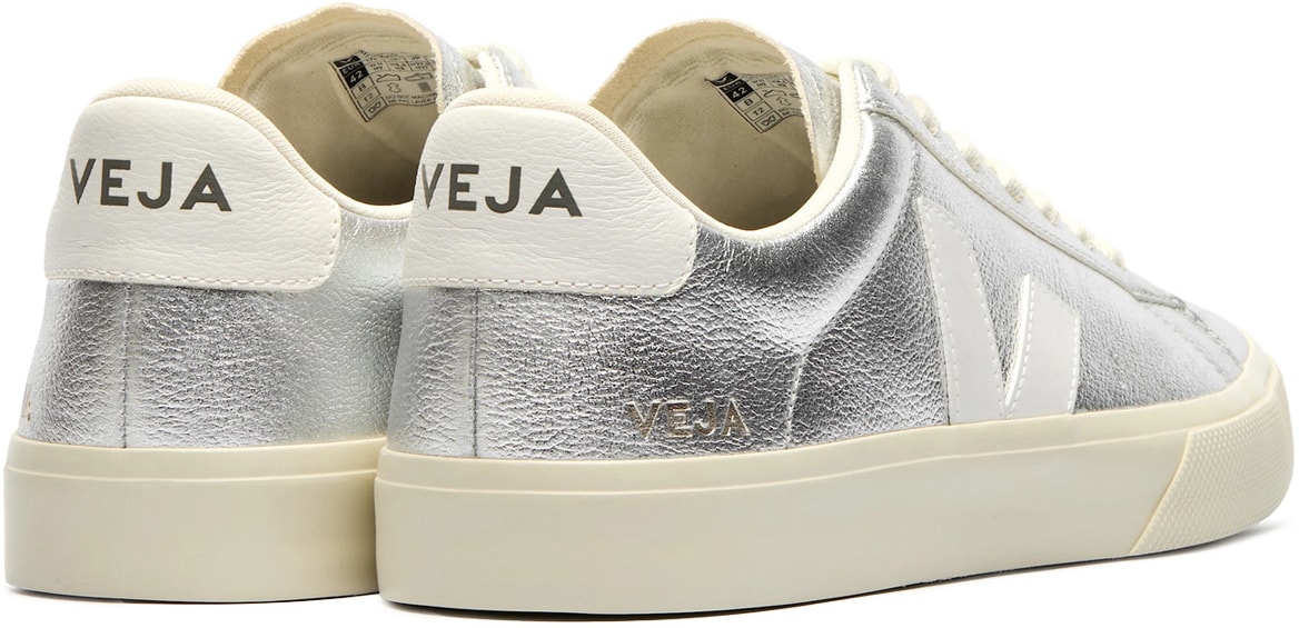 VEJA: Argent Campo Chromefree Leather Argent - 3