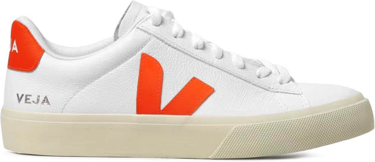 VEJA: White Campo Chromefree Leather - 1