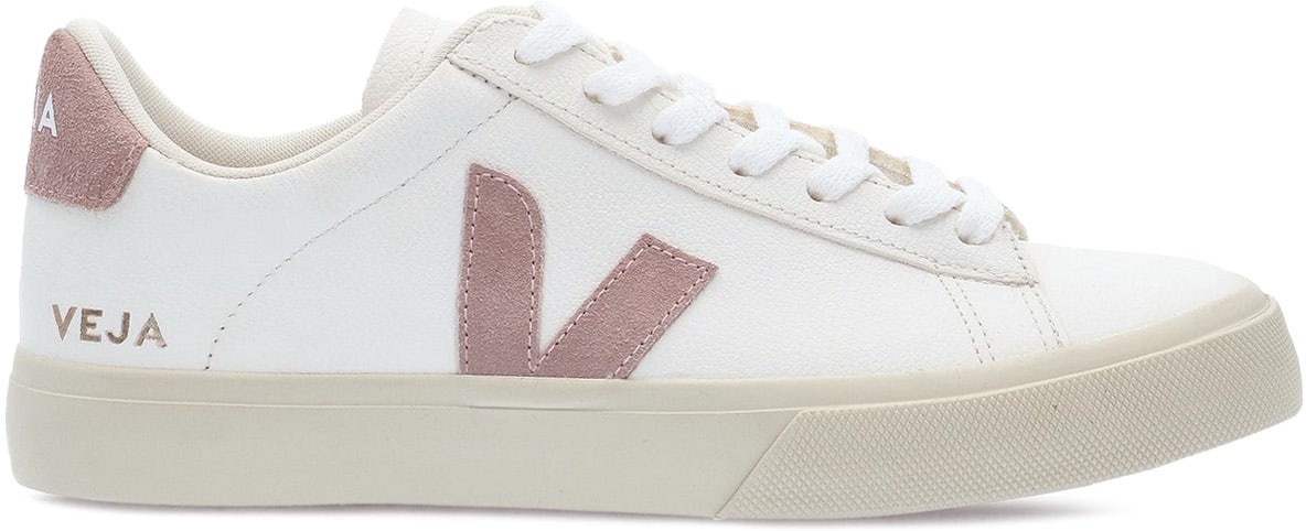 VEJA: Blanc Campo Chromefree Leather Blanc - 1