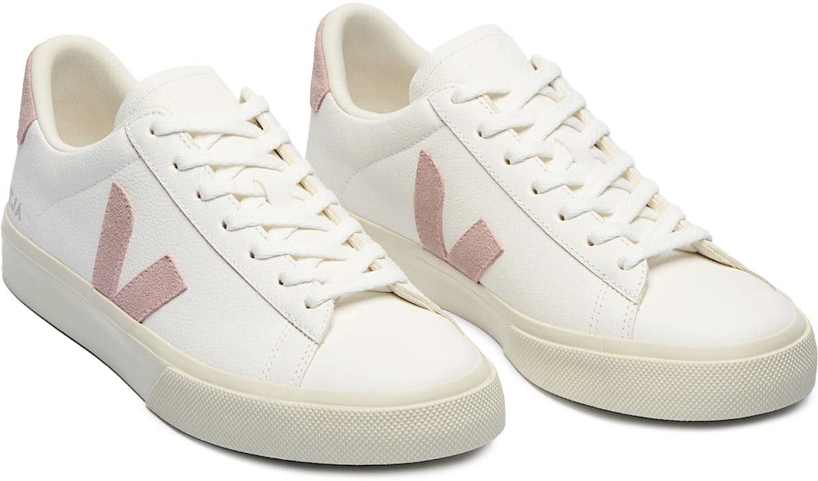 VEJA: Blanc Campo Chromefree Leather Blanc - 3
