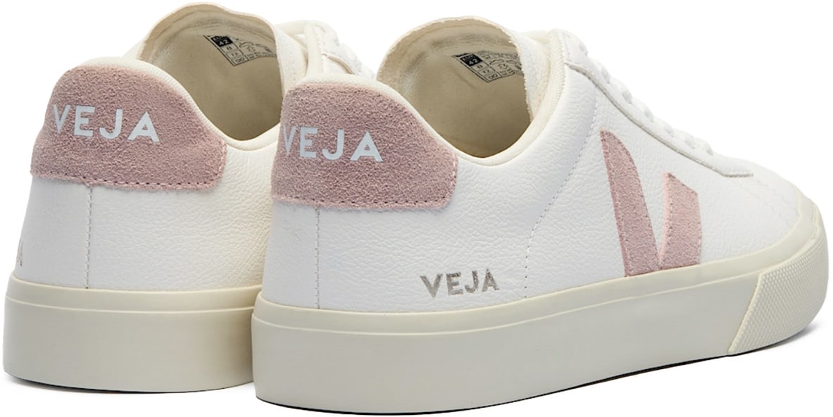 VEJA: Blanc Campo Chromefree Leather Blanc - 4