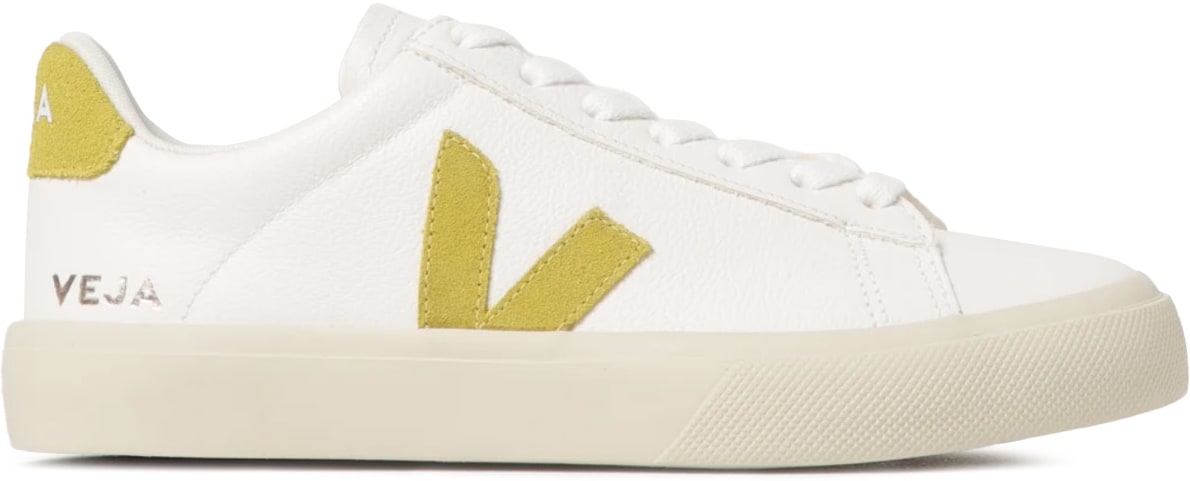 VEJA: Blanc Campo Chromefree Leather Blanc - 1
