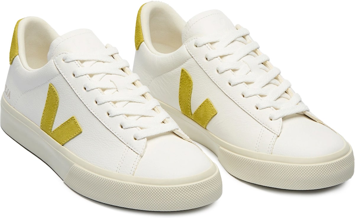 VEJA: Blanc Campo Chromefree Leather Blanc - 3