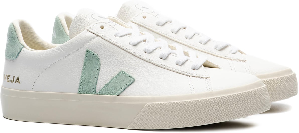VEJA: White Campo Chromefree Leather - 3
