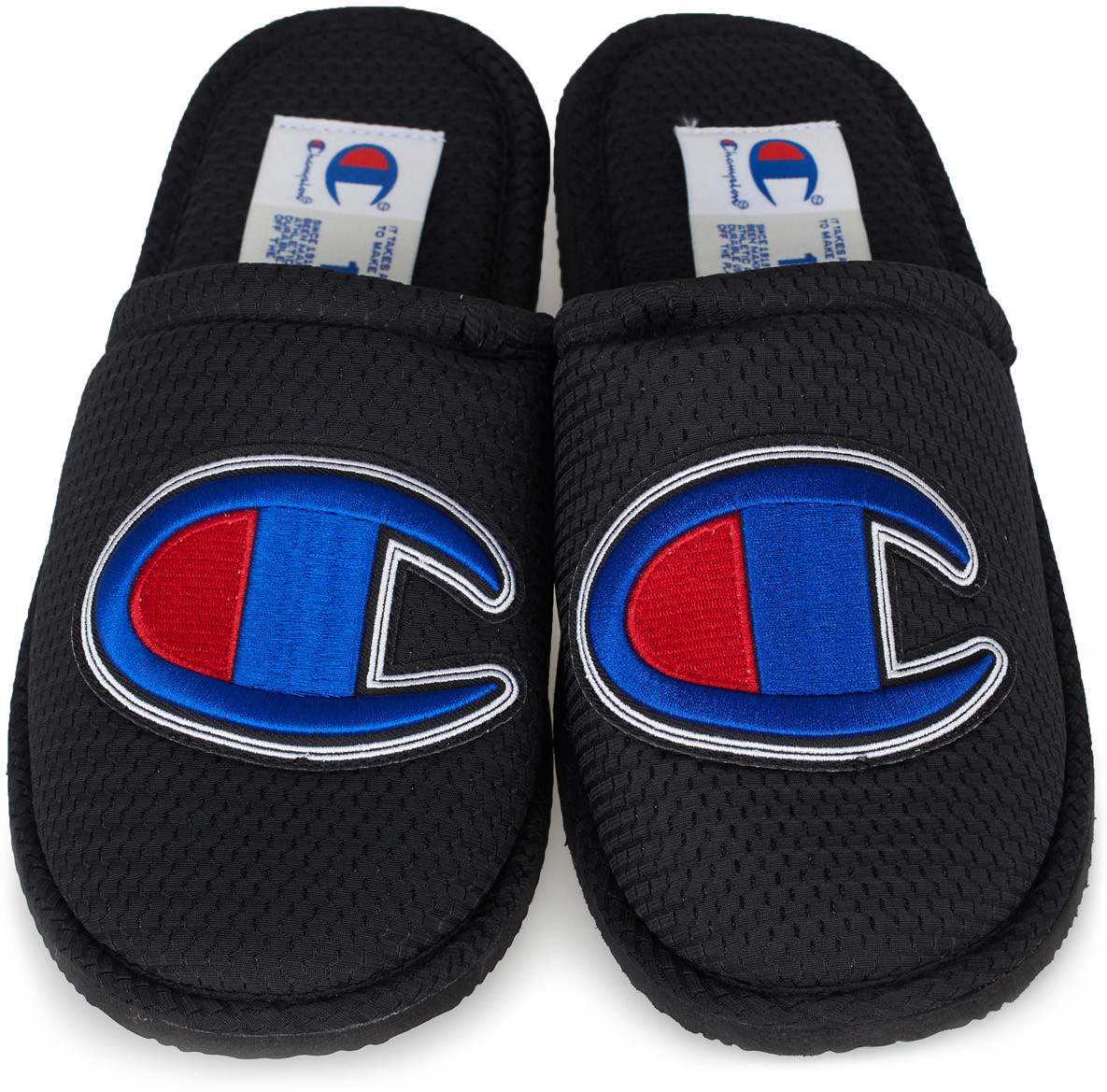 Champion: Black Sleepover Sport Slippers - 4