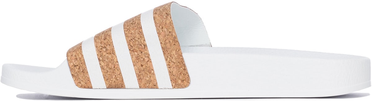 adidas Originals: White Adilette Slides - 2