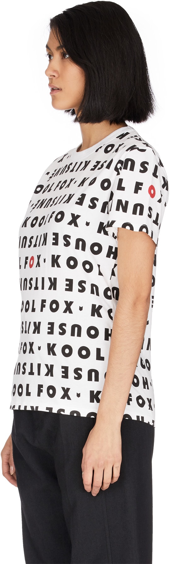 Maison Kitsuné: Blanc T-Shirt Kool Fox Intégral Blanc - 2