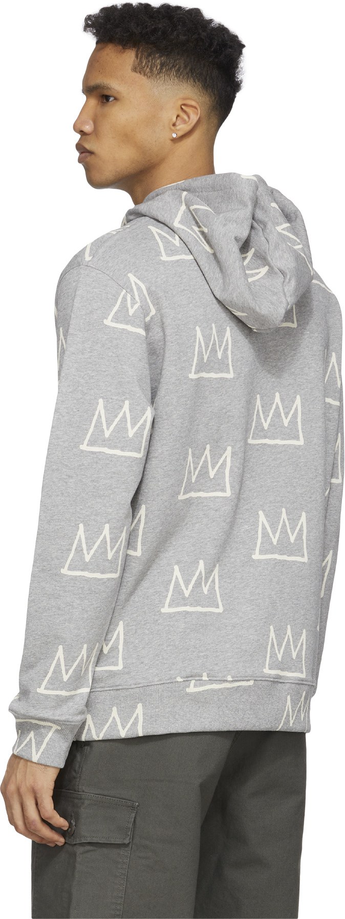 Études: Gris Pull à Capuche Klein Crown Gris - 3