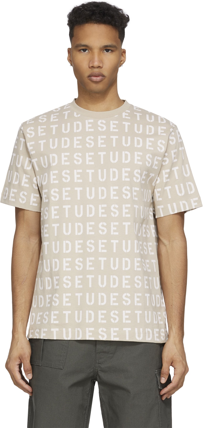 Études: Neutrals Wonder Allover Stencil T-Shirt - 1