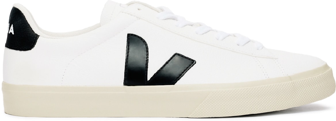 VEJA: Blanc Esplar Logo Cuir Blanc - 1