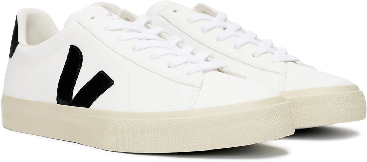 VEJA: Blanc Esplar Logo Cuir Blanc - 3