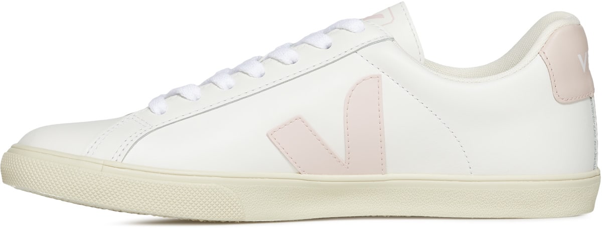 VEJA: White Esplar Logo Leather - 2