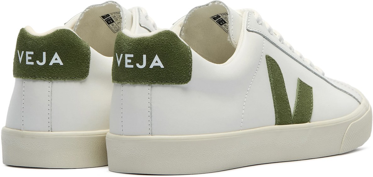 VEJA: Blanc Esplar Logo Cuir Blanc - 3