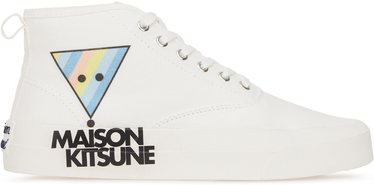 Maison Kitsuné: Neutrales Chaussures Rainbow Triangle Fox Neutrales - 1