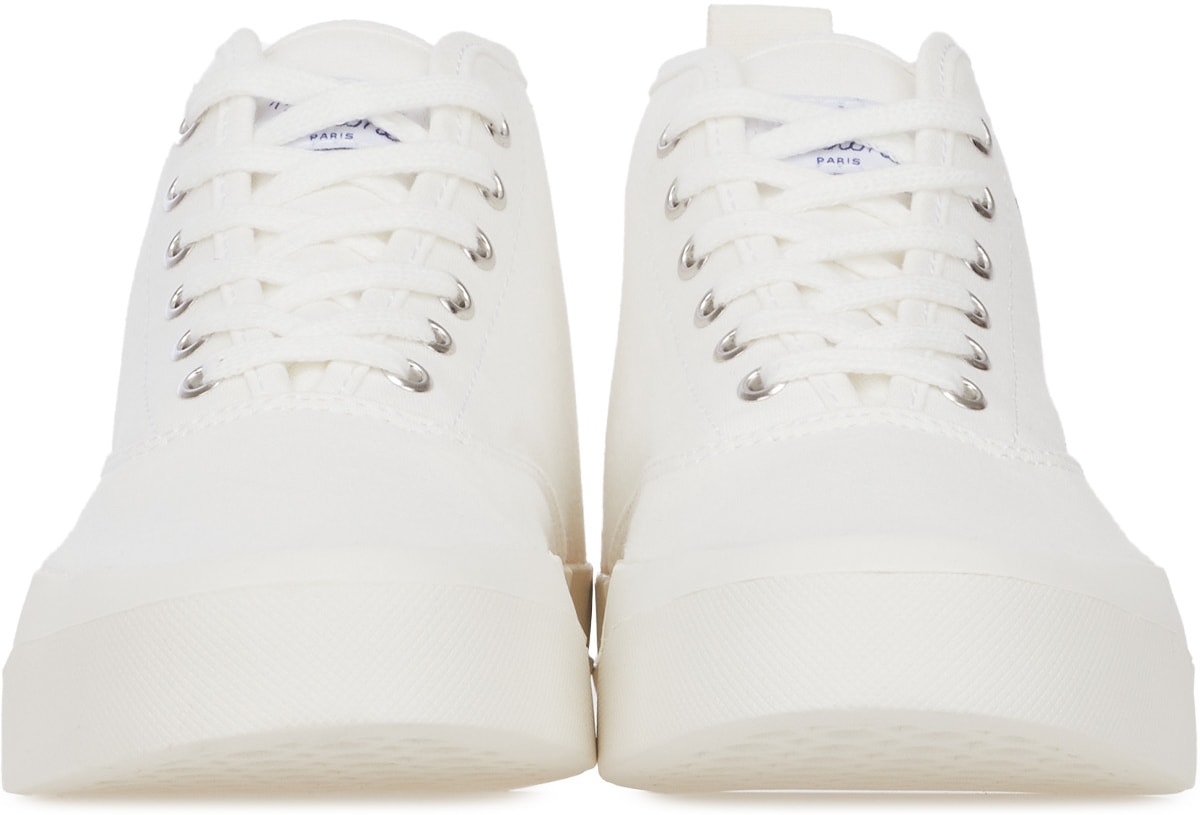 Maison Kitsuné: Neutrals Rainbow Triangle Fox High Top - 3