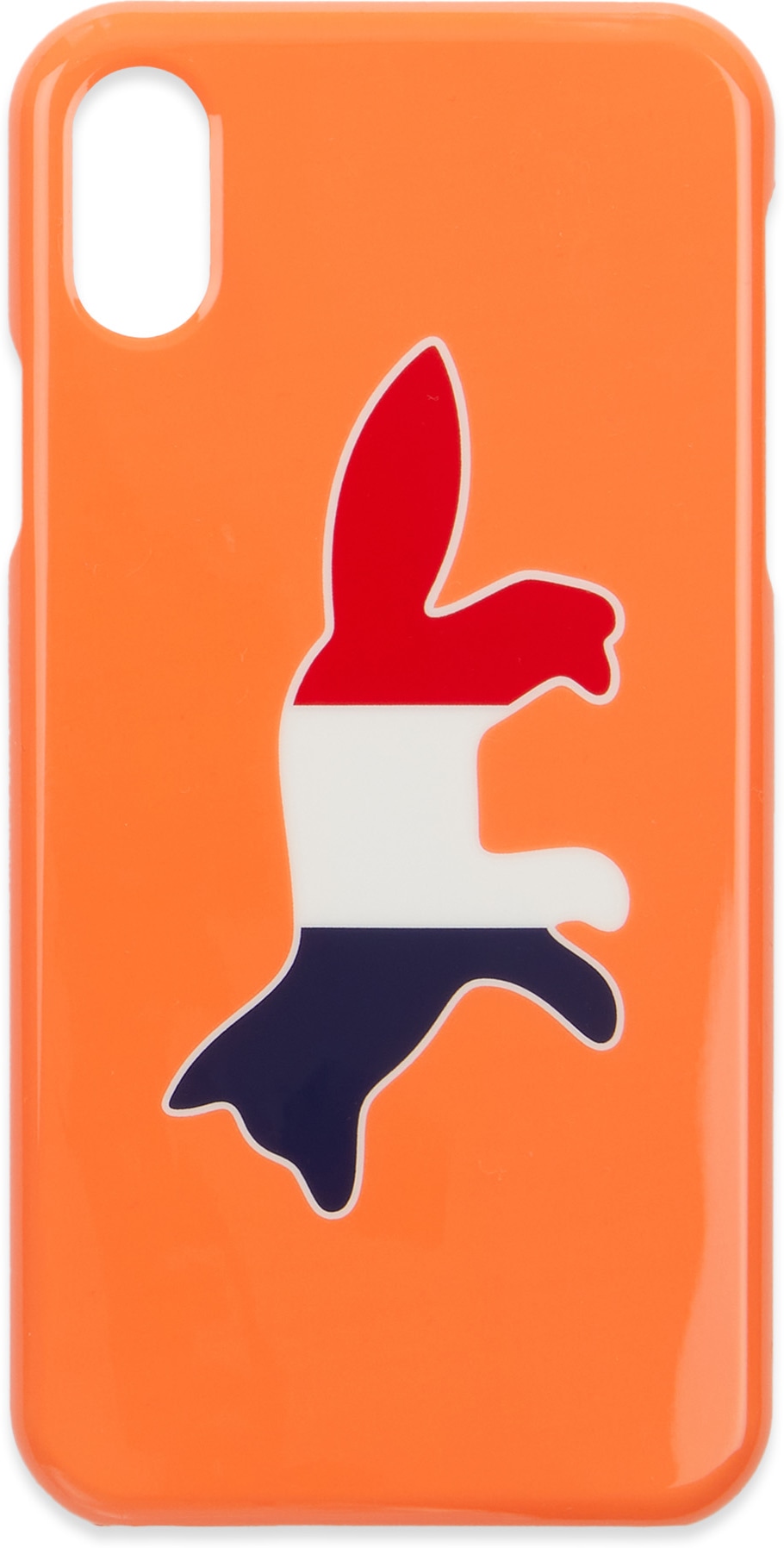 Maison Kitsuné: Orange Tricolor Fox iPhone X Case - 1