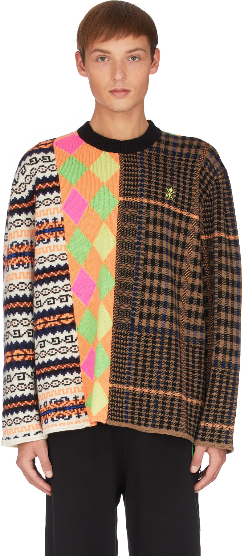 Opening Ceremony: Multicolor Mix Argyle Pullover - 1