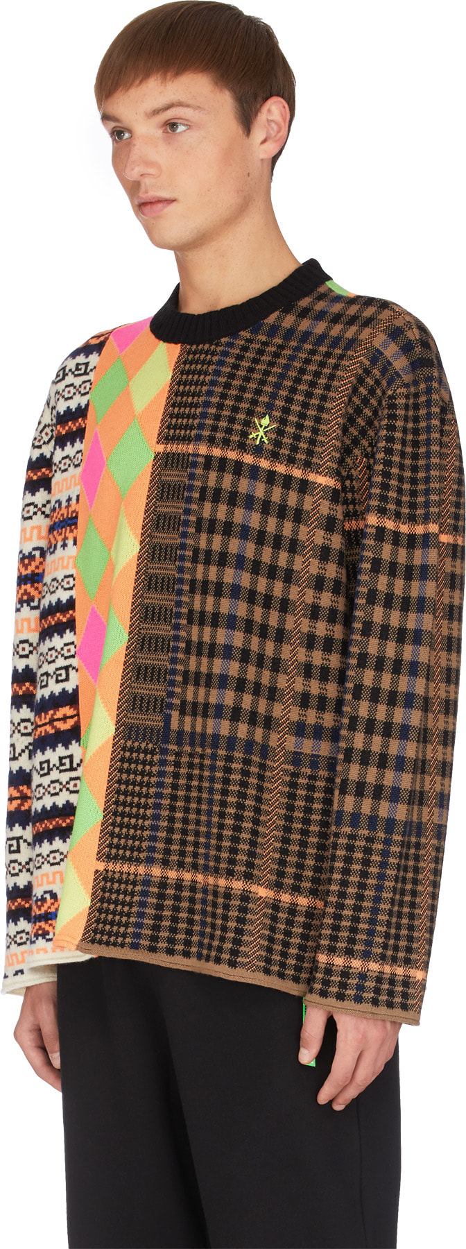 Opening Ceremony: Multicolor Mix Argyle Pullover - 2