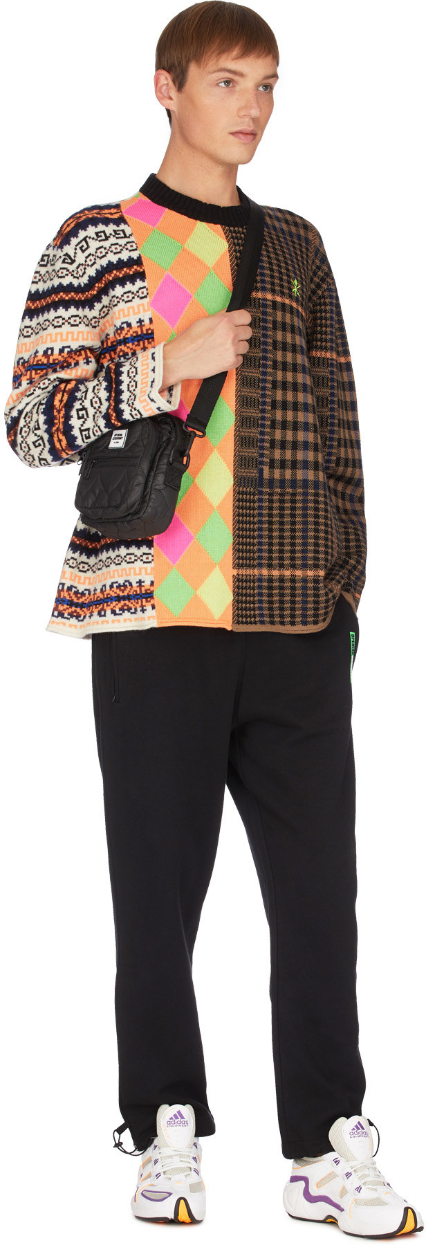 Opening Ceremony: Multicolor Mix Argyle Pullover - 4