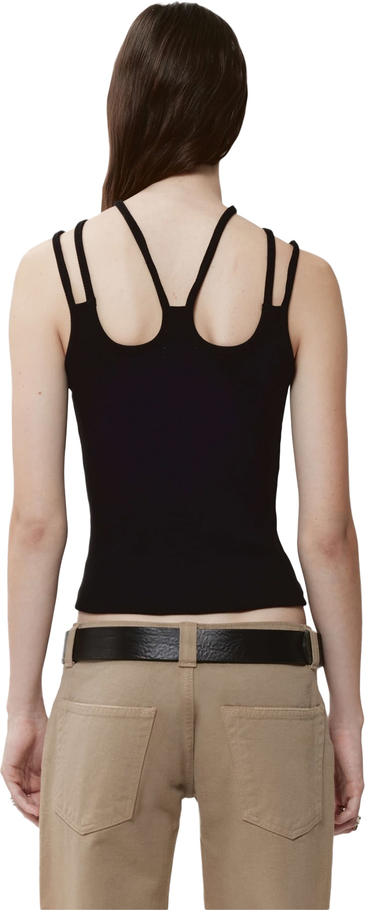 AVAVAV: Black Strap Tank Top - 3