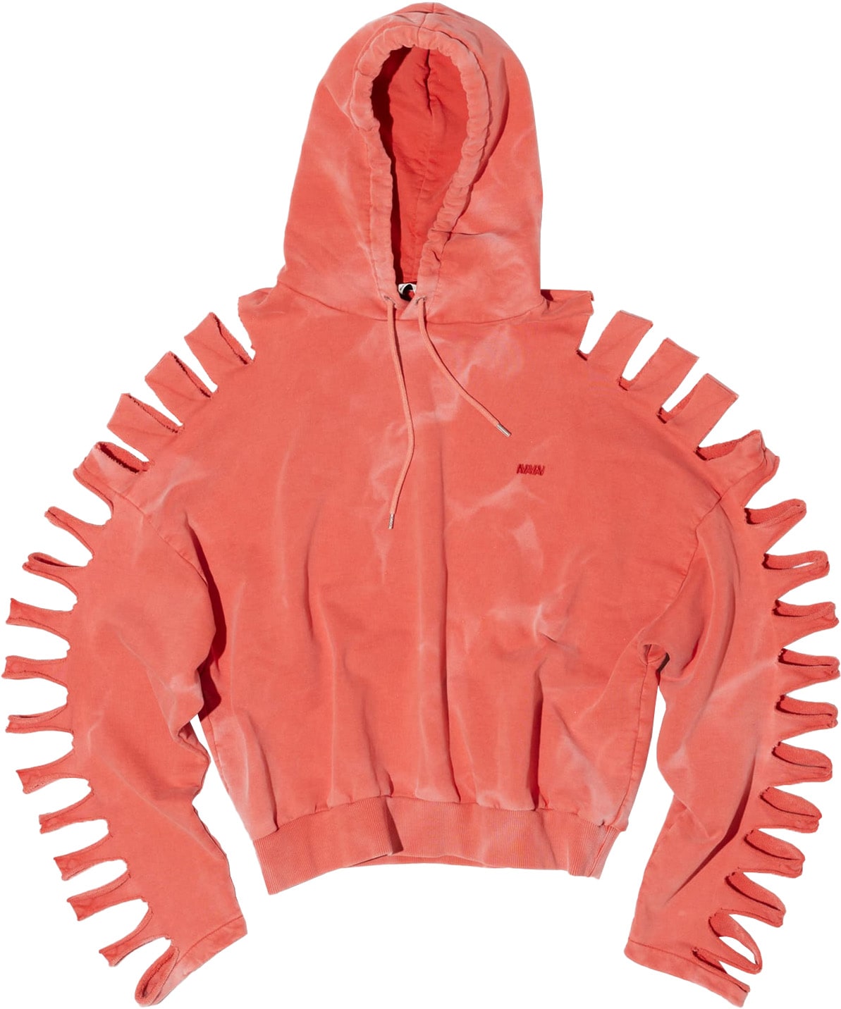 AVAVAV: Red Cutout Hoodie - 1