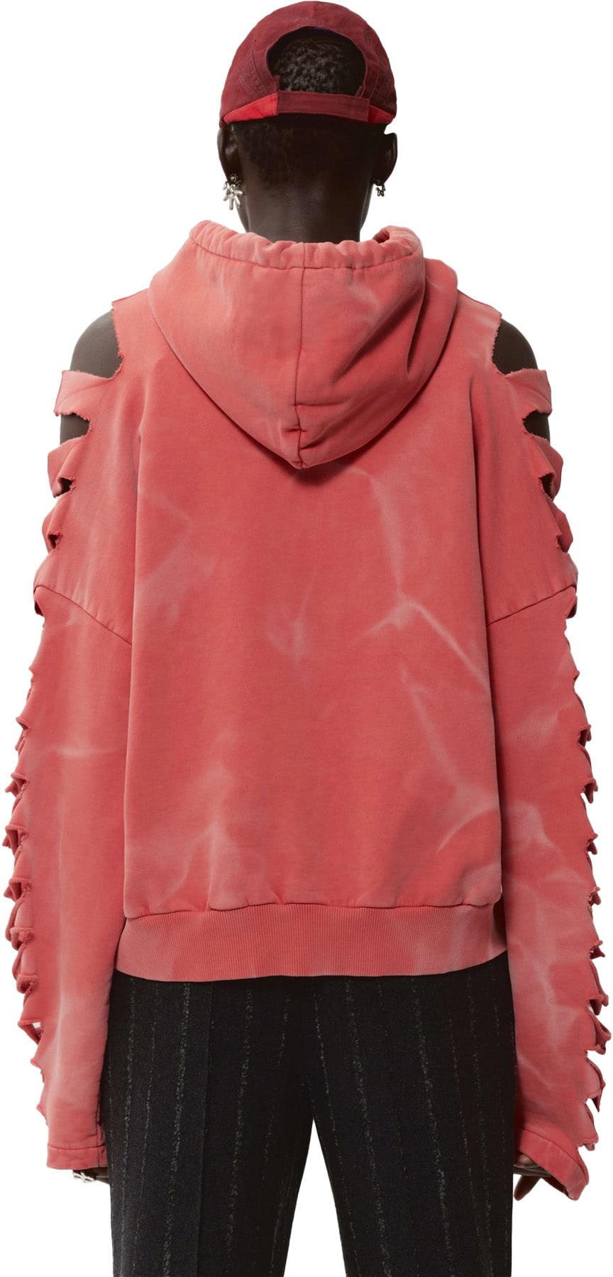 AVAVAV: Red Cutout Hoodie - 3