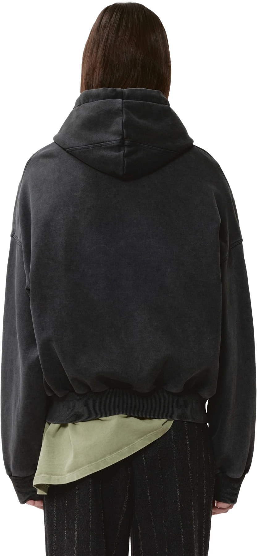 AVAVAV: Black Shoulderless Hoodie - 4