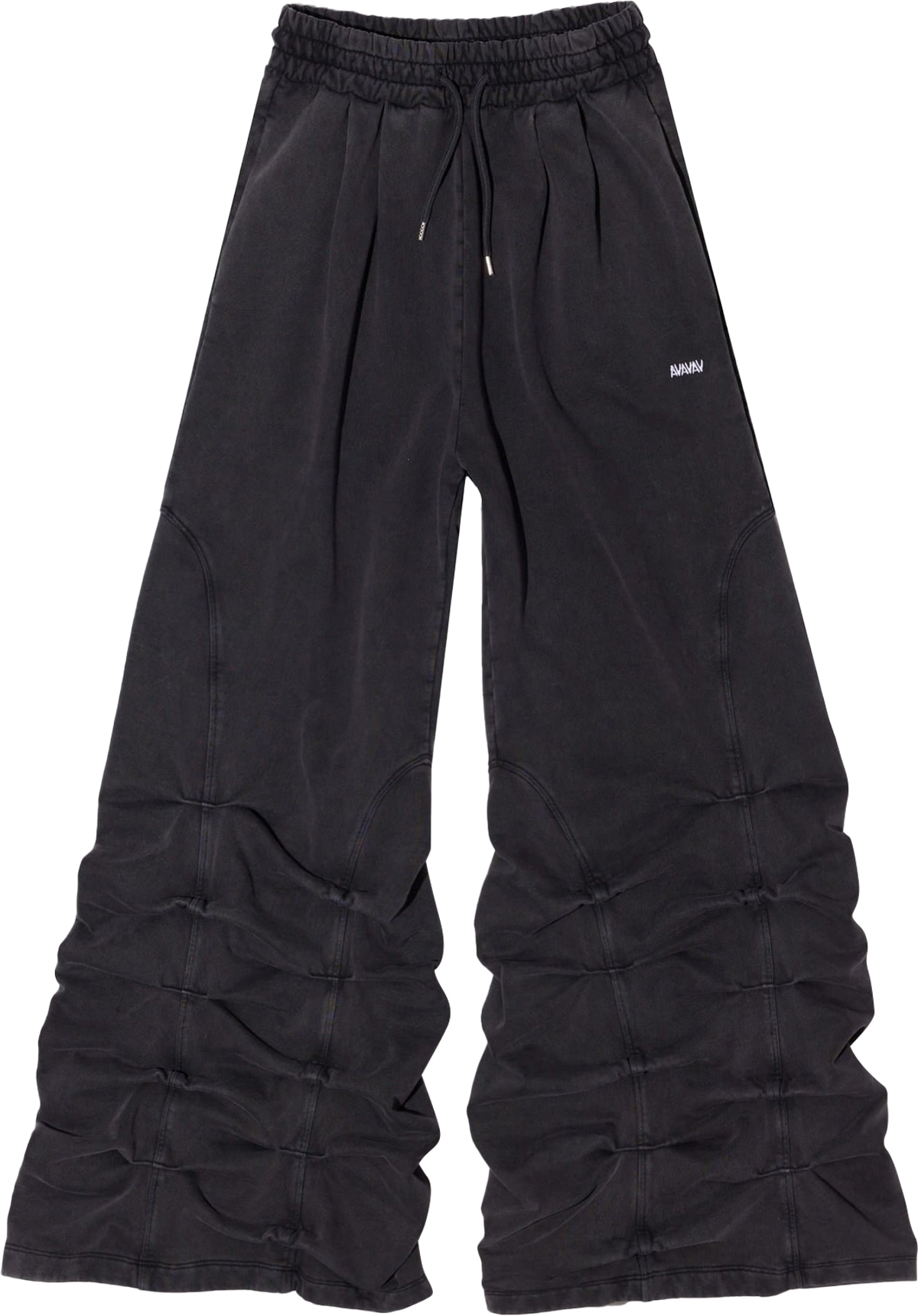 AVAVAV: Black Smock Detailed Track Sweatpants - 1