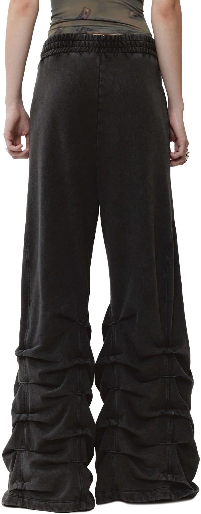 AVAVAV: Black Smock Detailed Track Sweatpants - 3