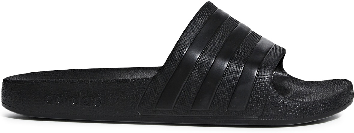 adidas Originals: Black Adilette Aqua - 1