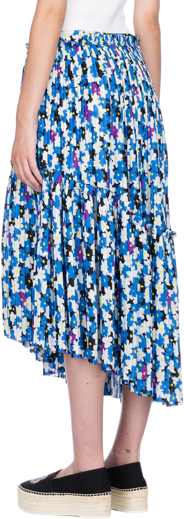 Kenzo: Multicolor Asymmetrical 'Jackie Flowers' Skirt - 3