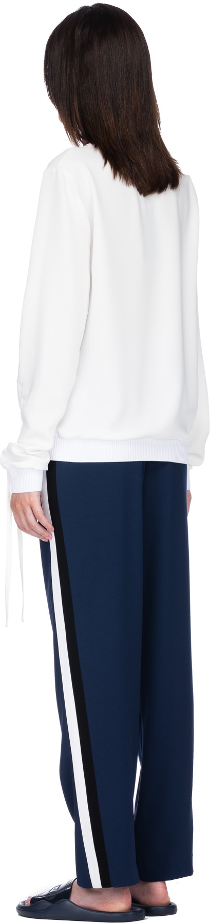 Kenzo: White 'Hyper Kenzo' Gathered Sleeve Sweater - 3