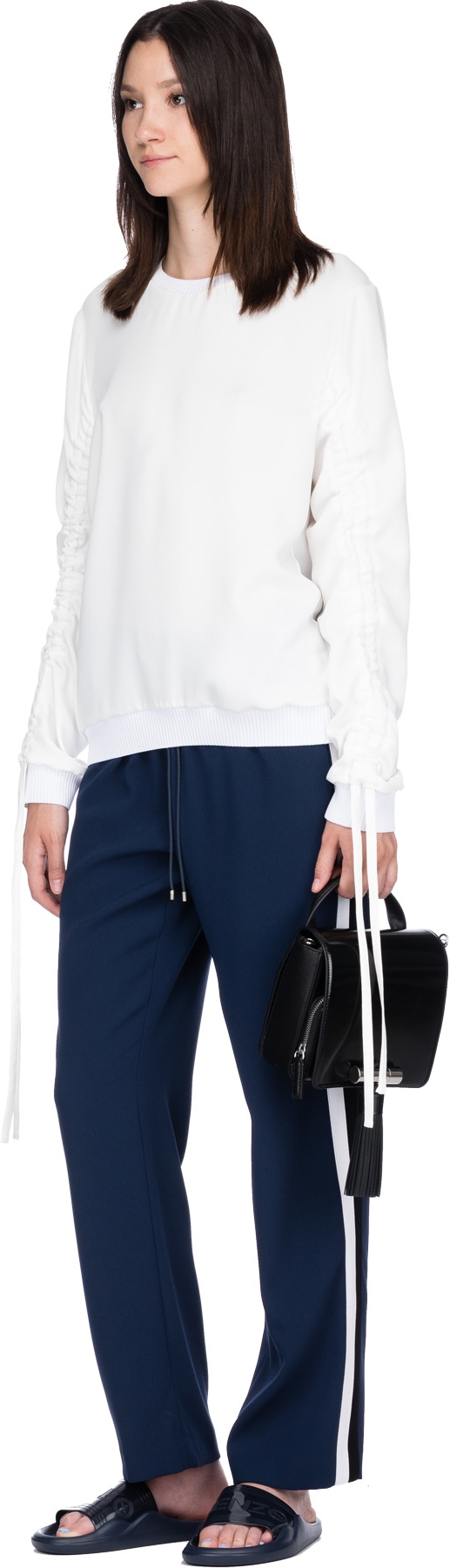 Kenzo: Blanc Pull Hyper Kenzo Manches Rapportées – Blanc Blanc - 4