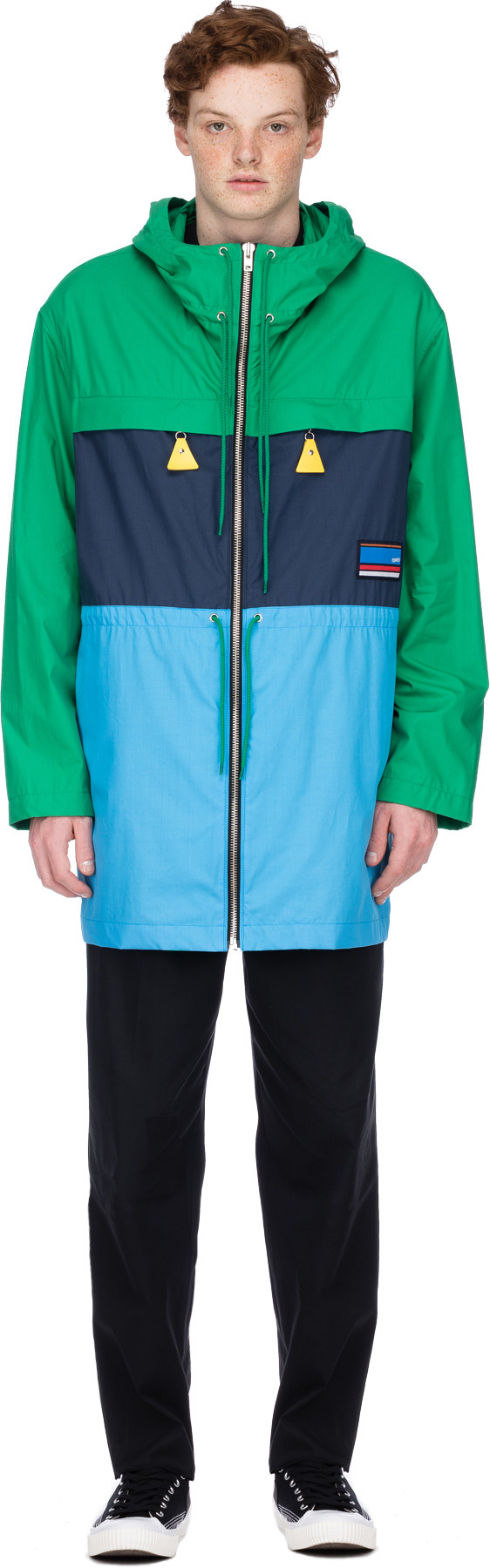 Kenzo: Green 'Hyper Kenzo' Colorblock Parka - 1