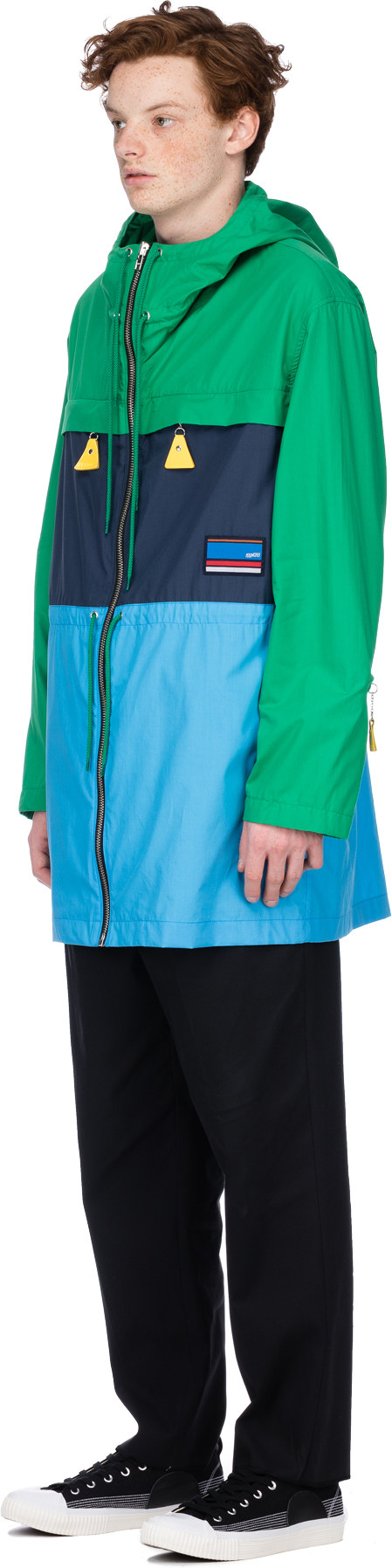 Kenzo: Vert Parka Hyper Kenzo Colorblock – Vert Pelouse Vert - 2