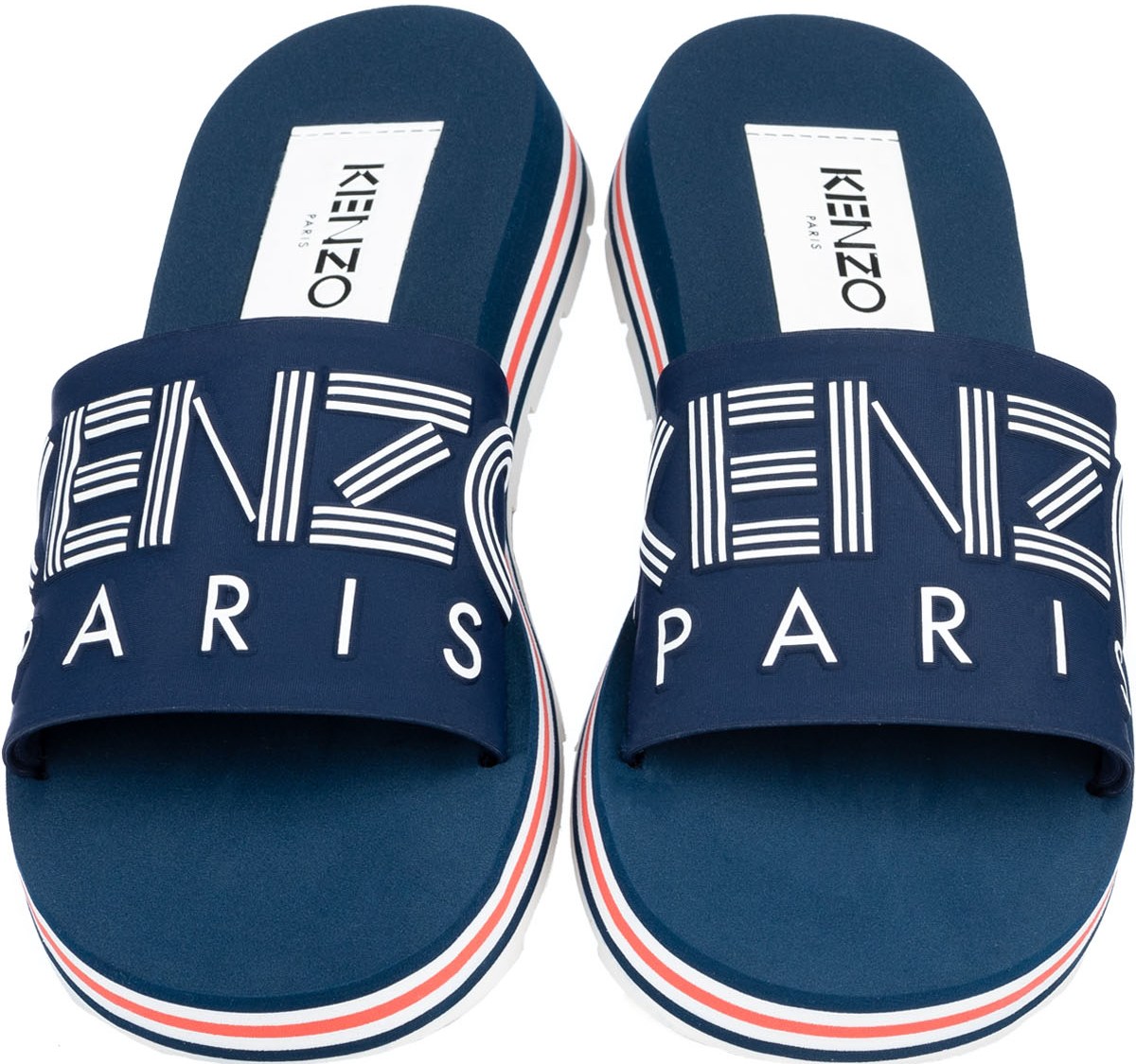 Kenzo: Bleu Mules Papaya Plates Bleu - 4