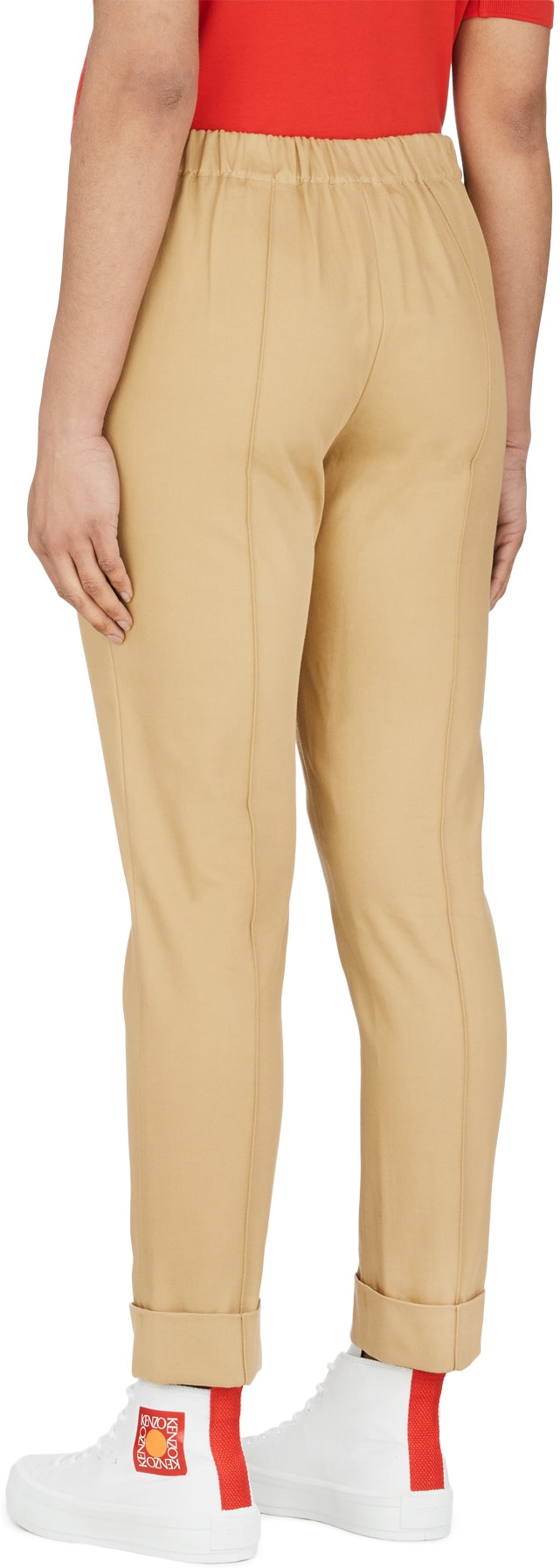 Kenzo: Neutrals Tailored Pants - 3