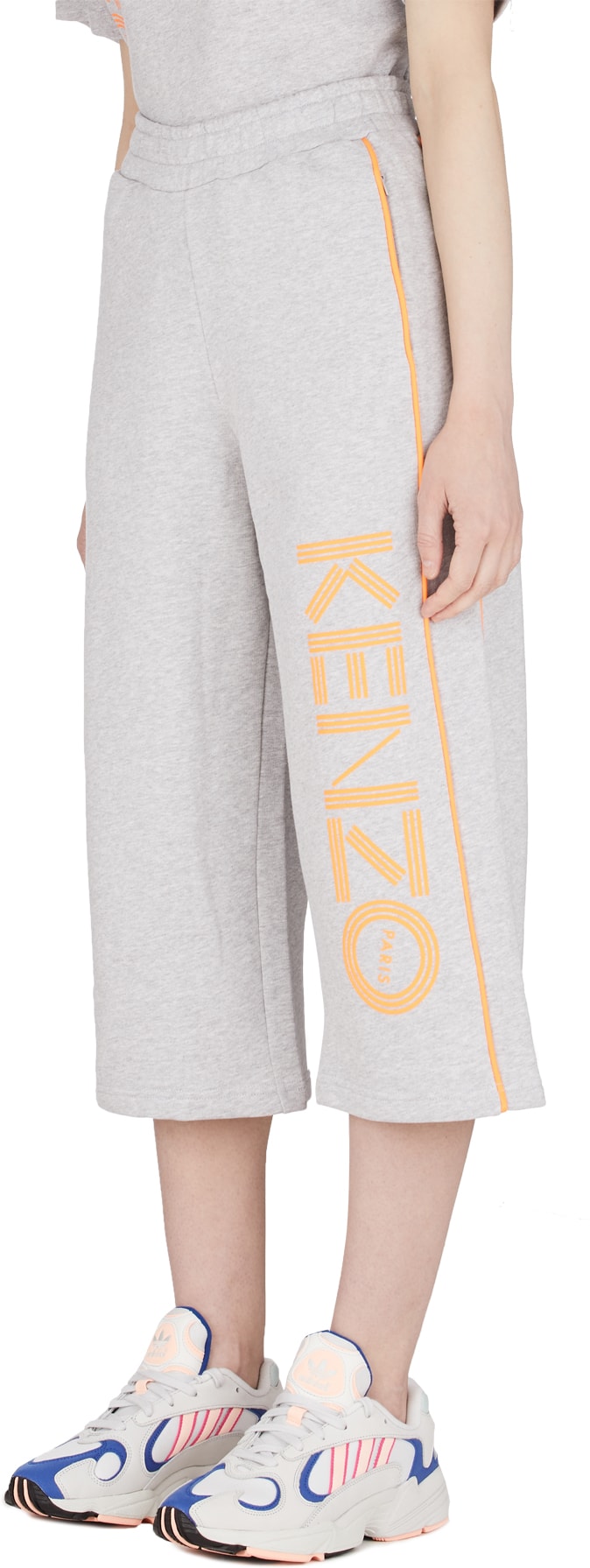 Kenzo: Grey Logo Culottes - 2