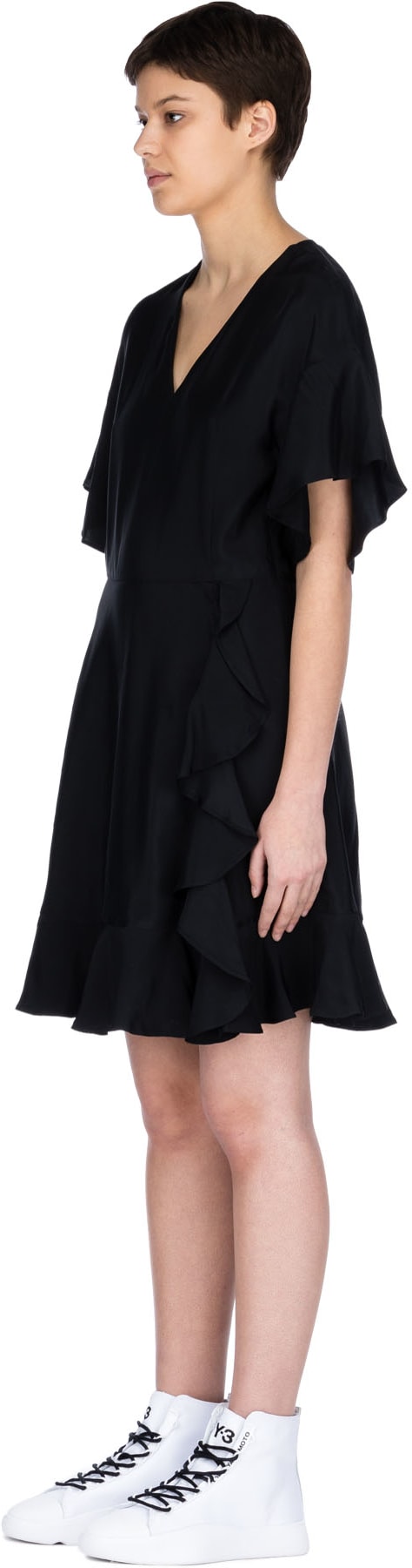 Kenzo: Black Ruffled Dress - 2