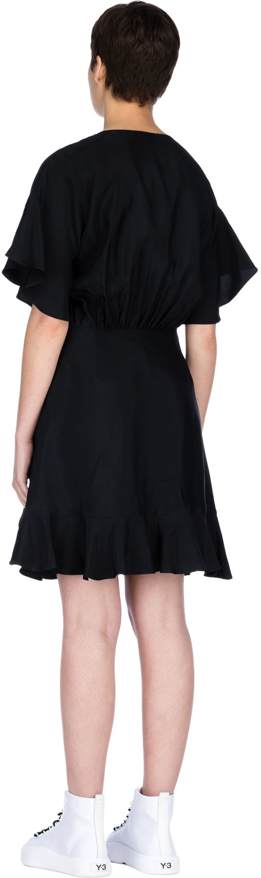 Kenzo: Black Ruffled Dress - 3