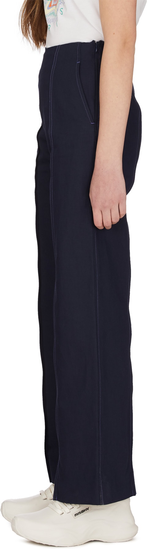 Kenzo: Bleu Pantalon Court Bleu - 2