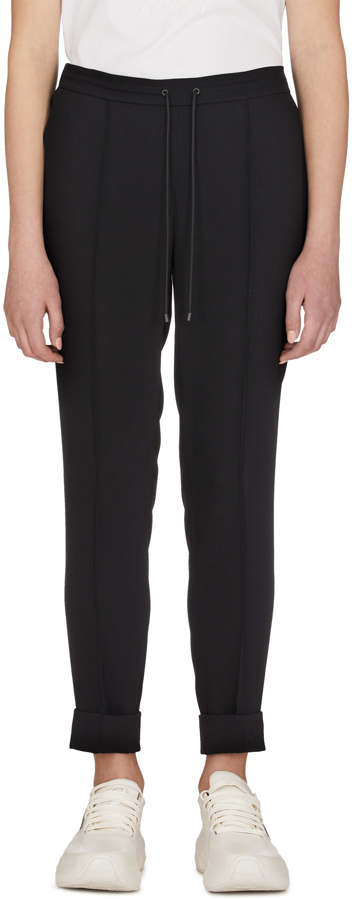 Kenzo: Noir Pantalon en Crêpe Plissé Noir - 1