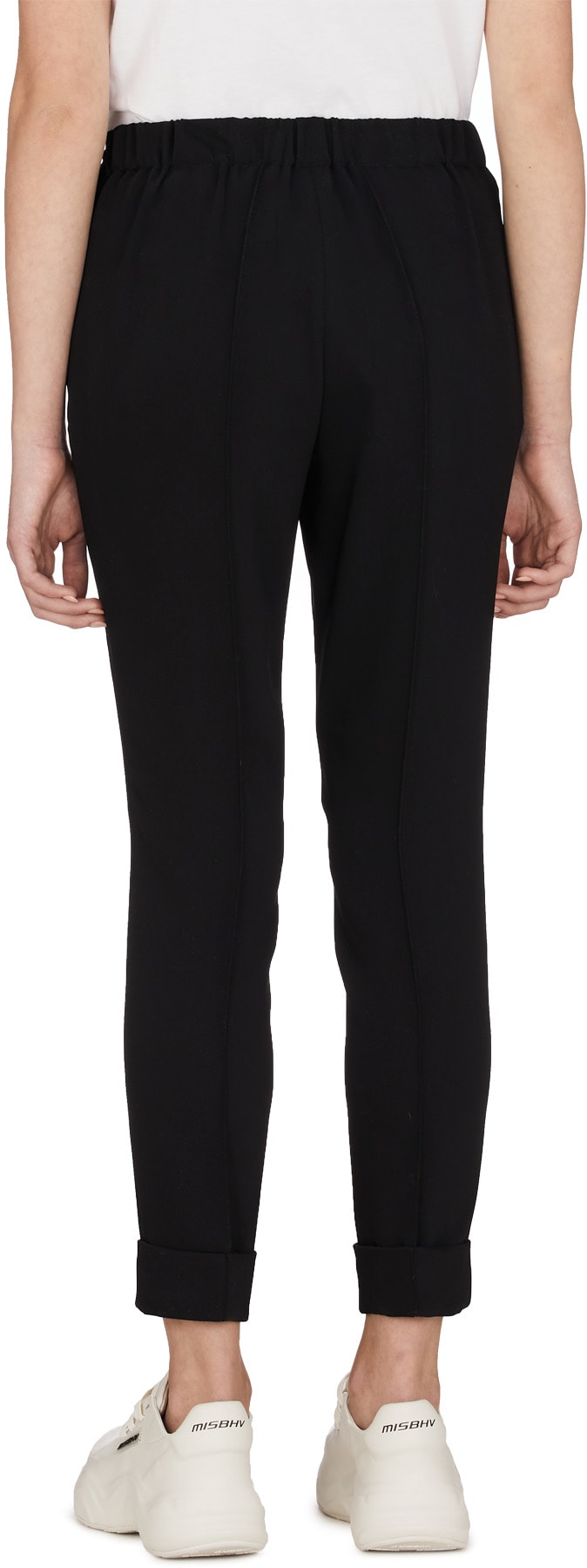 Kenzo: Noir Pantalon en Crêpe Plissé Noir - 3