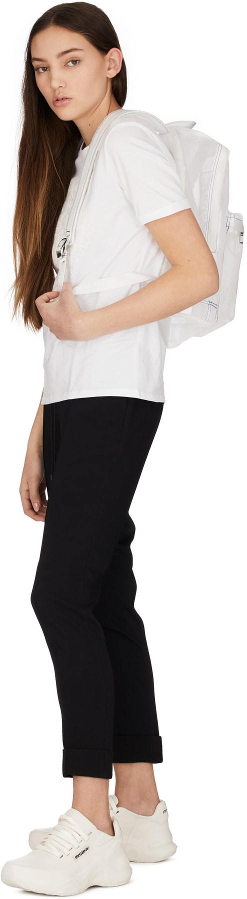 Kenzo: Black Pleated Crepe Pant - 4