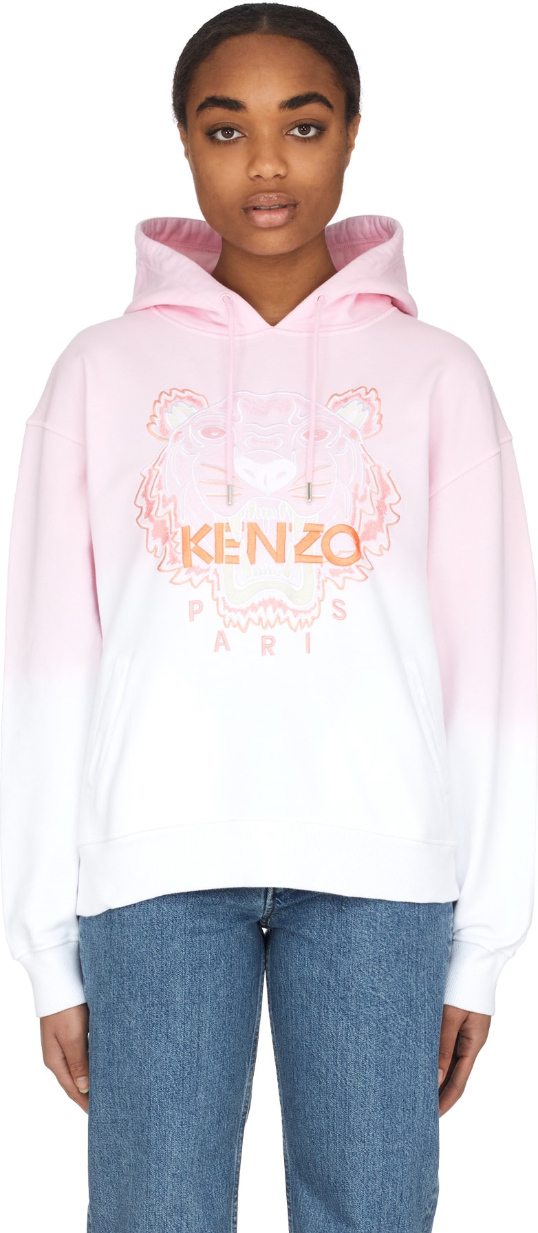 Kenzo: Pink Gradient Tiger Hoodie - 1