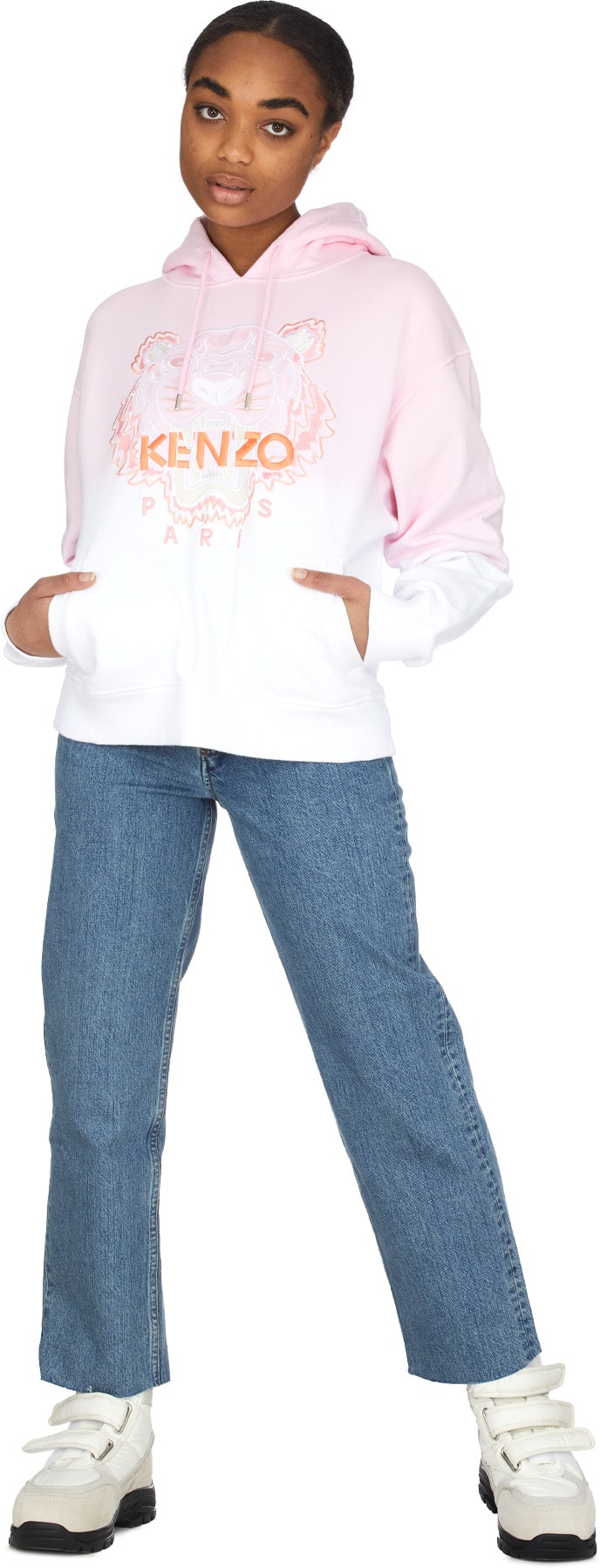 Kenzo: Pink Gradient Tiger Hoodie - 4