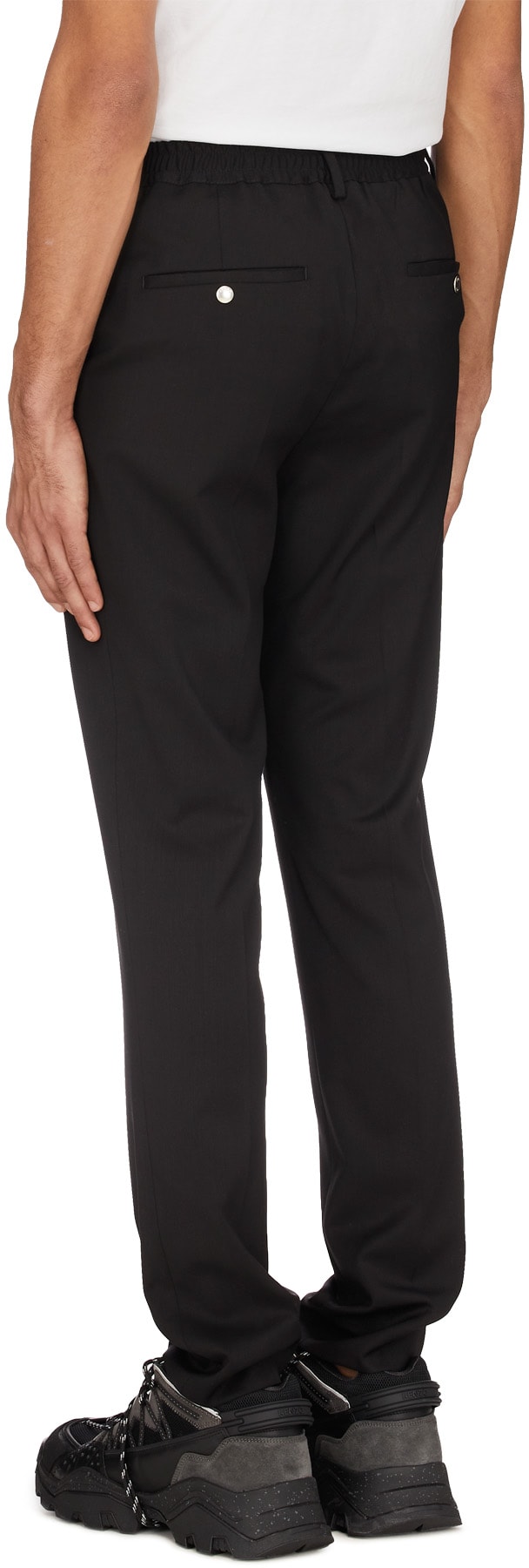 Kenzo: Noir Pantalon en Laine Noir - 3